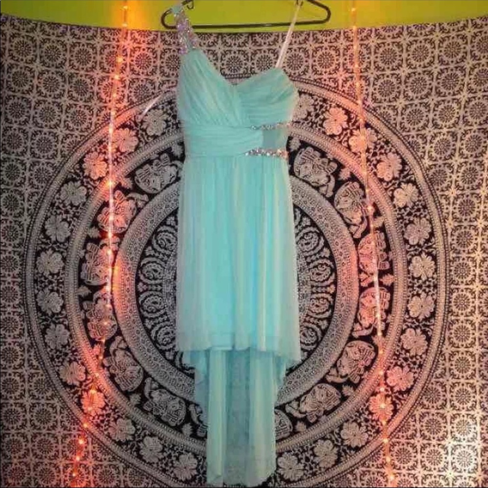 BLUE HIGH LOW DRESS